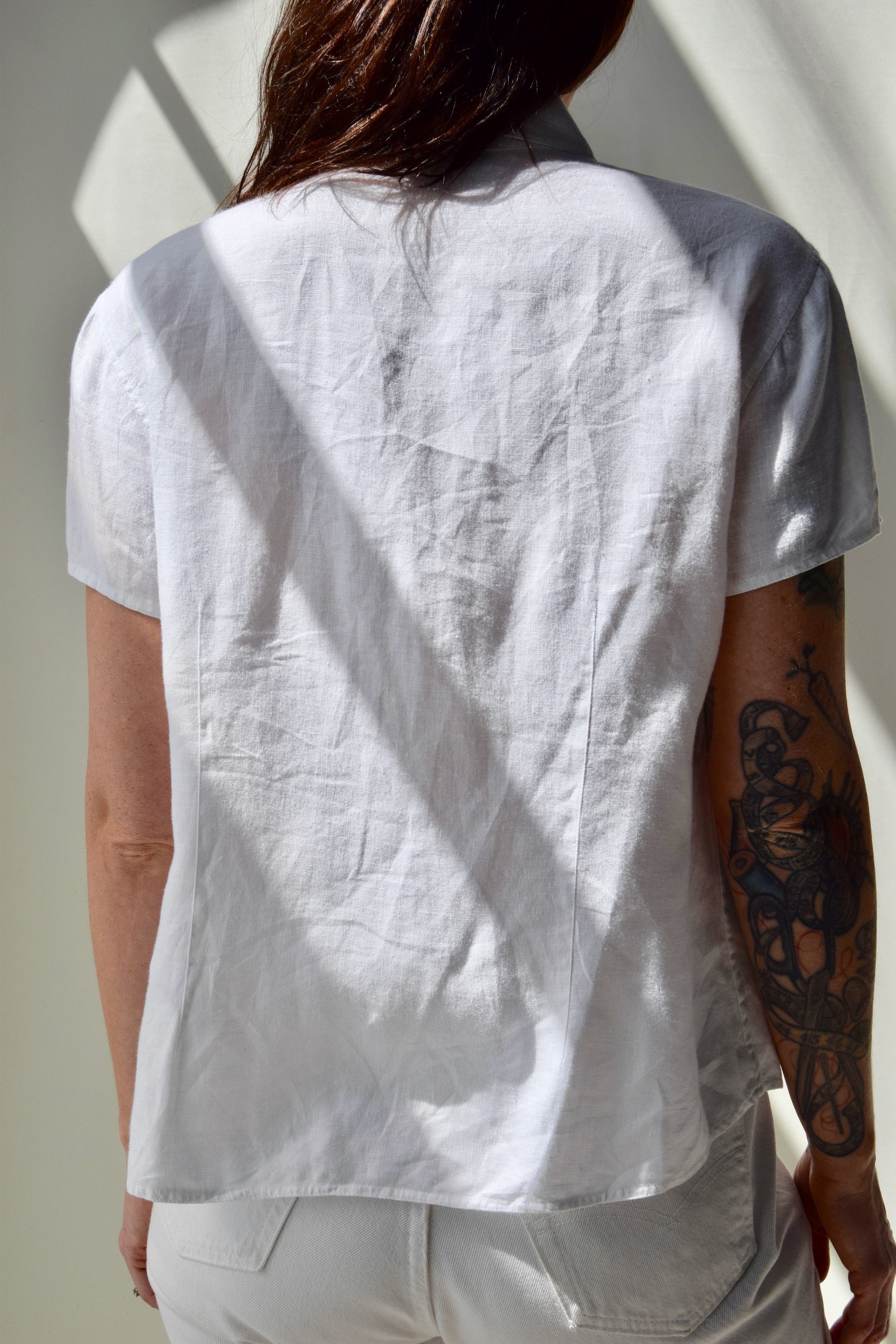 Perfect White Linen Top