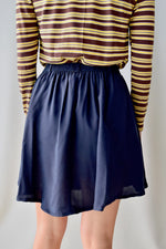 Button Front Silk Skirt