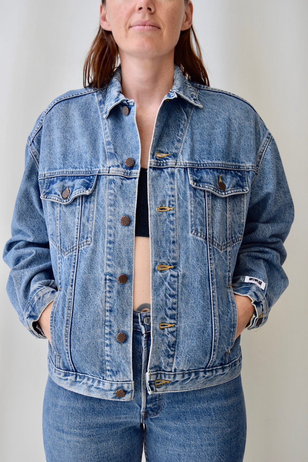 Light Wash "Artwear" Denim Jacket