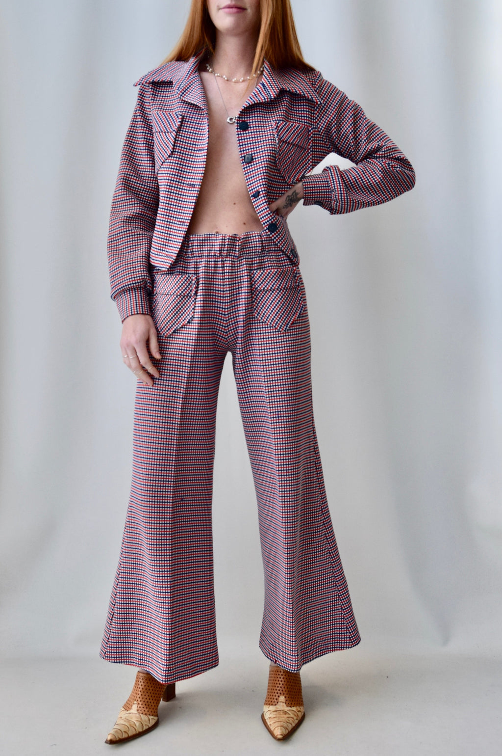 1970's Grid Two Piece