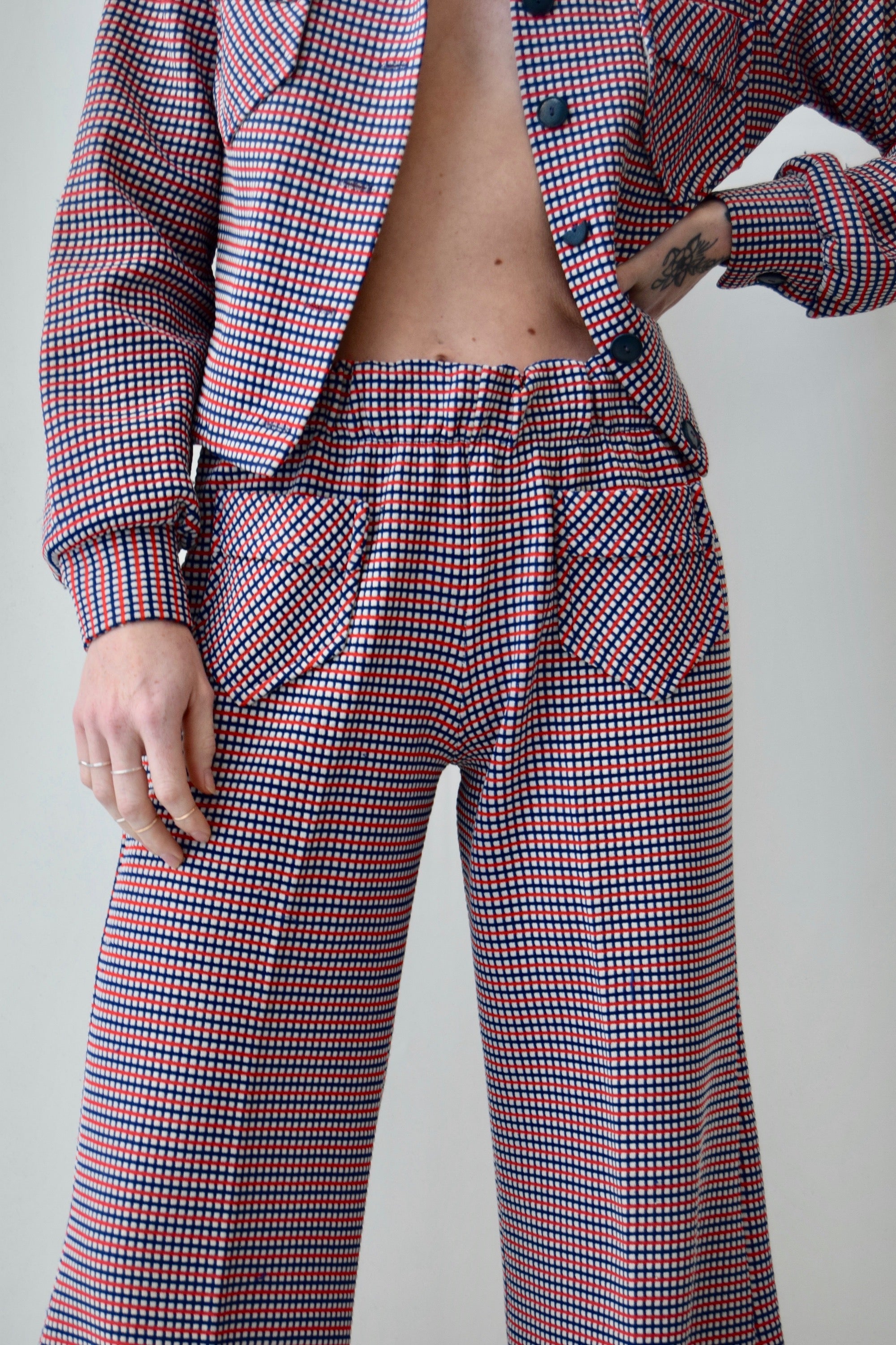 1970's Grid Two Piece