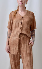 Brown Washed Rayon Lounge Set