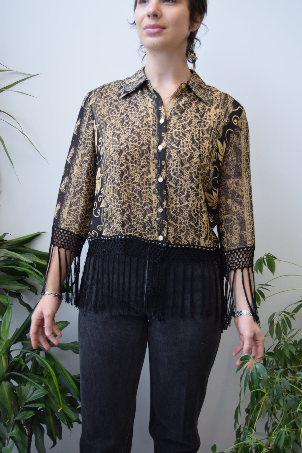 Silk Shawl Blouse