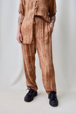 Brown Washed Rayon Lounge Set