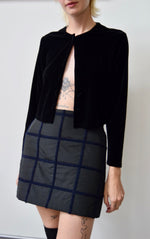 Nineties Black Velvet Cardi Top