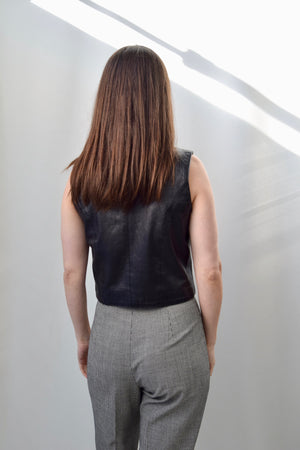 Nineties "Nordstrom" Leather Artist Vest Top