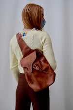 Pecan Italian Leather Backpack