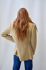 Nineties Latte Silk Blazer