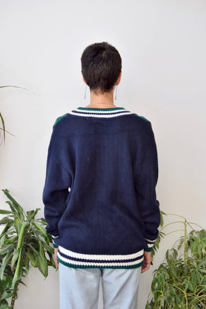 Collegiate Style V-Neck Sweater