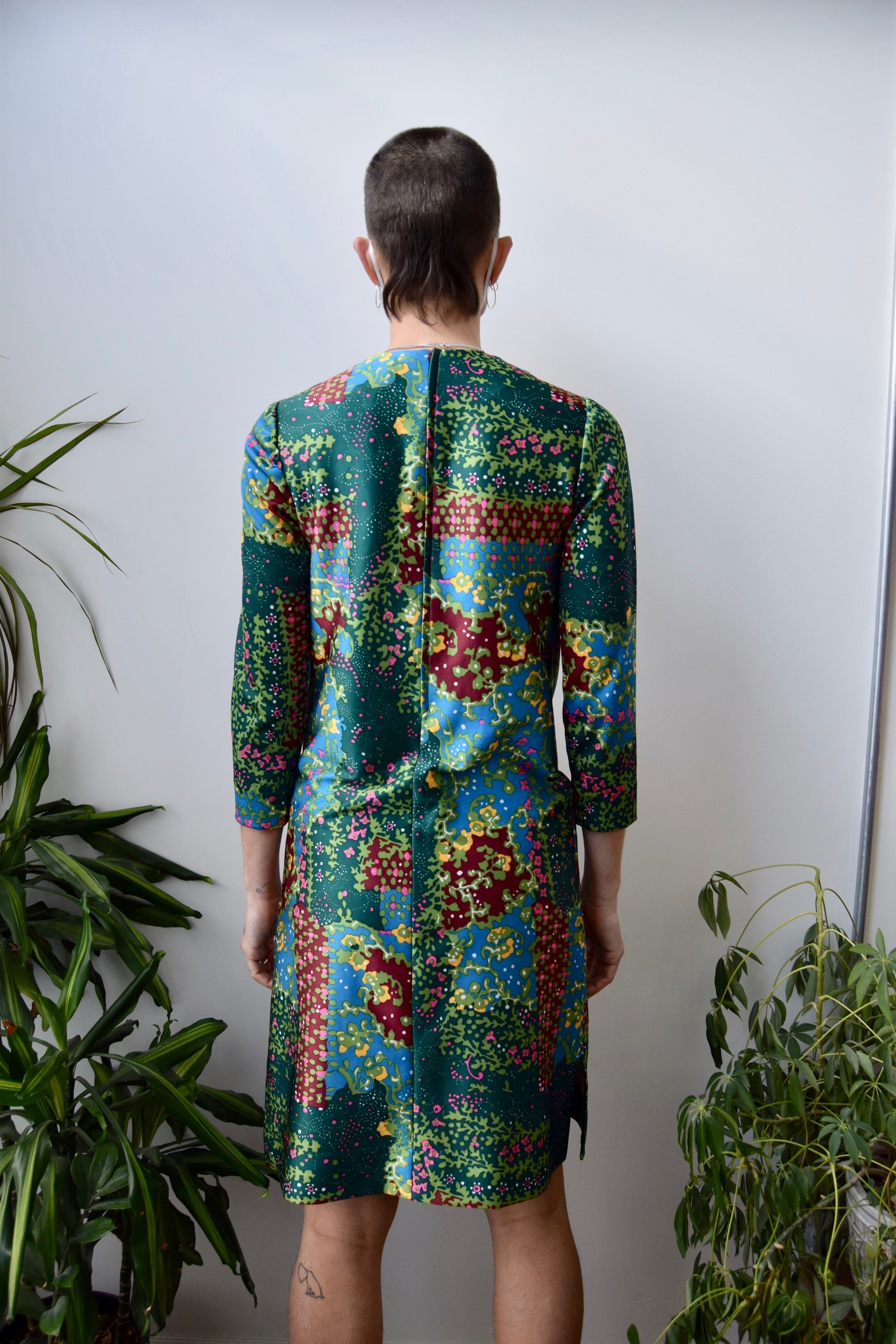 Seventies Botanical Print Dress