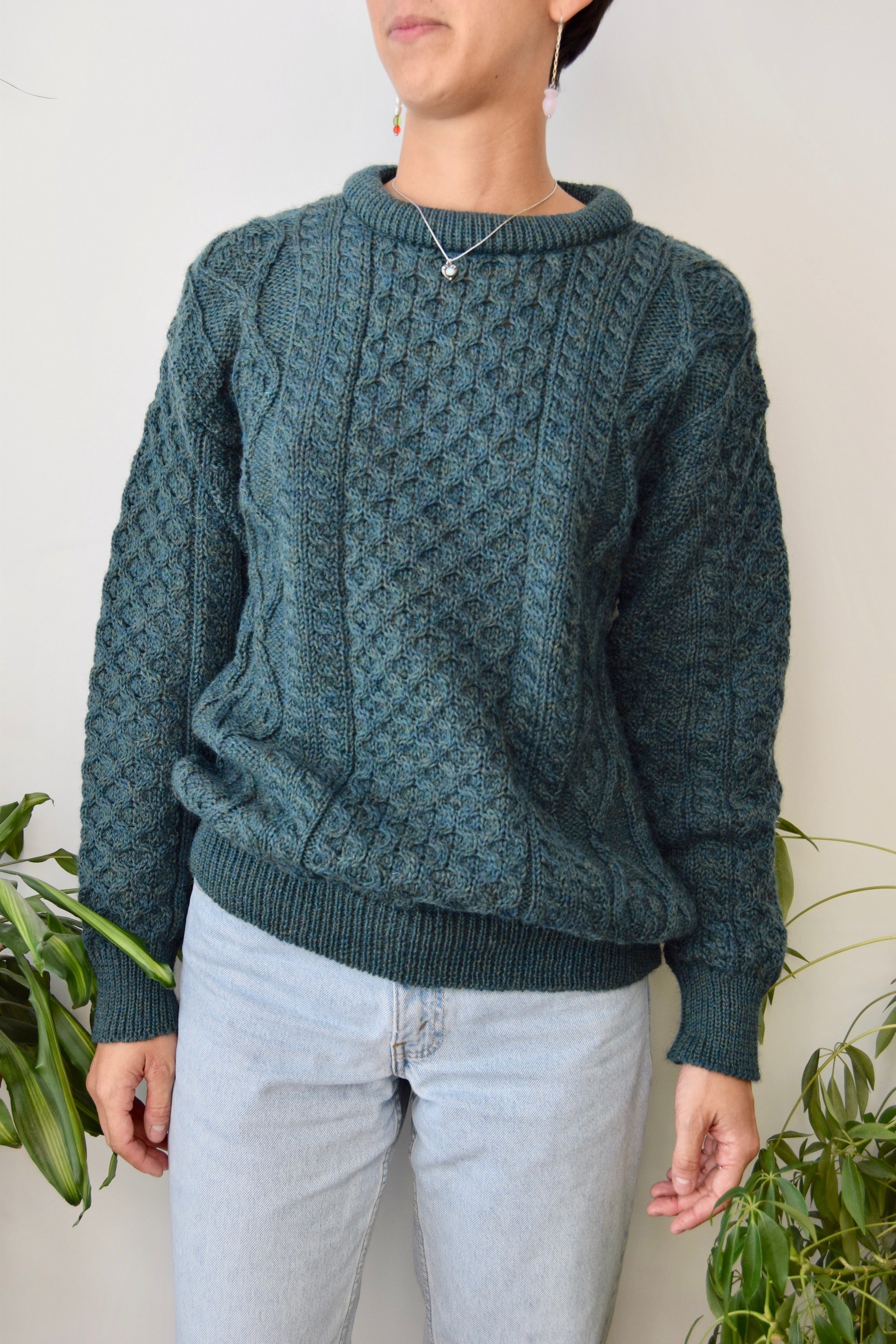 Pine Irish Knit Sweater