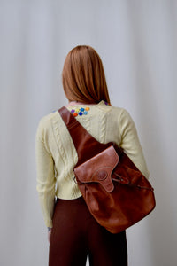 Pecan Italian Leather Backpack