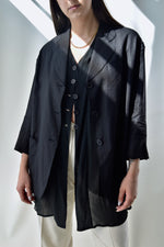 Dolce & Gabbana Black Linen and Silk Blazer