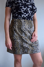 Fuzzy Faux Cheetah Print Mini Skirt