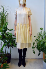 Twenties Ivory Silk Drop Waist Bunting Dress