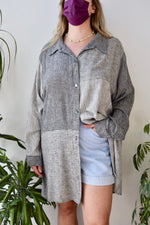 Mix Knit Linen Blend Top