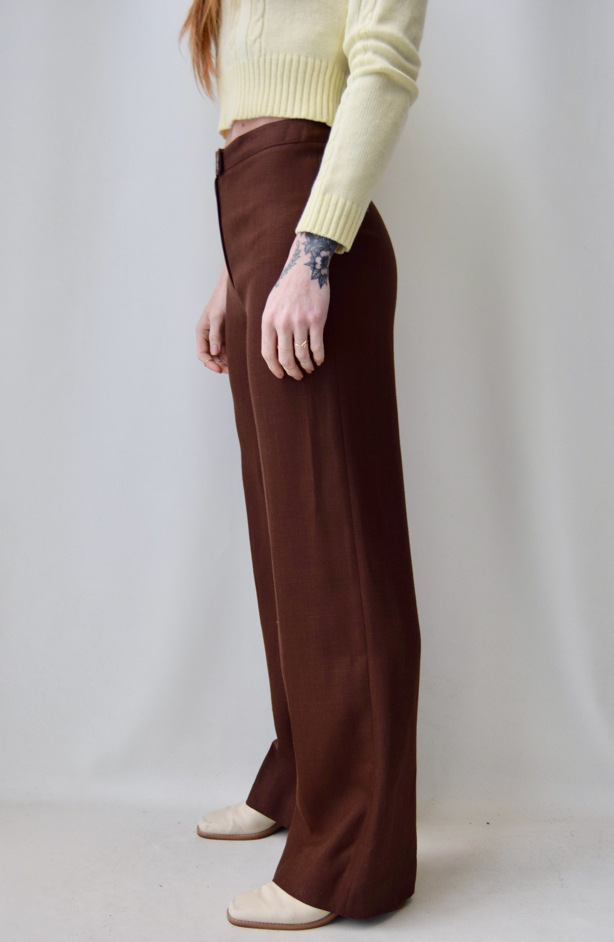 Seventies French Rayon Knit Trousers