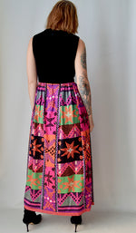 1970's Abstract Grid Dress