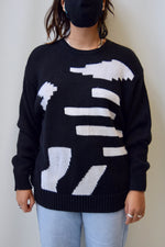 Abstract Cotton Sweater