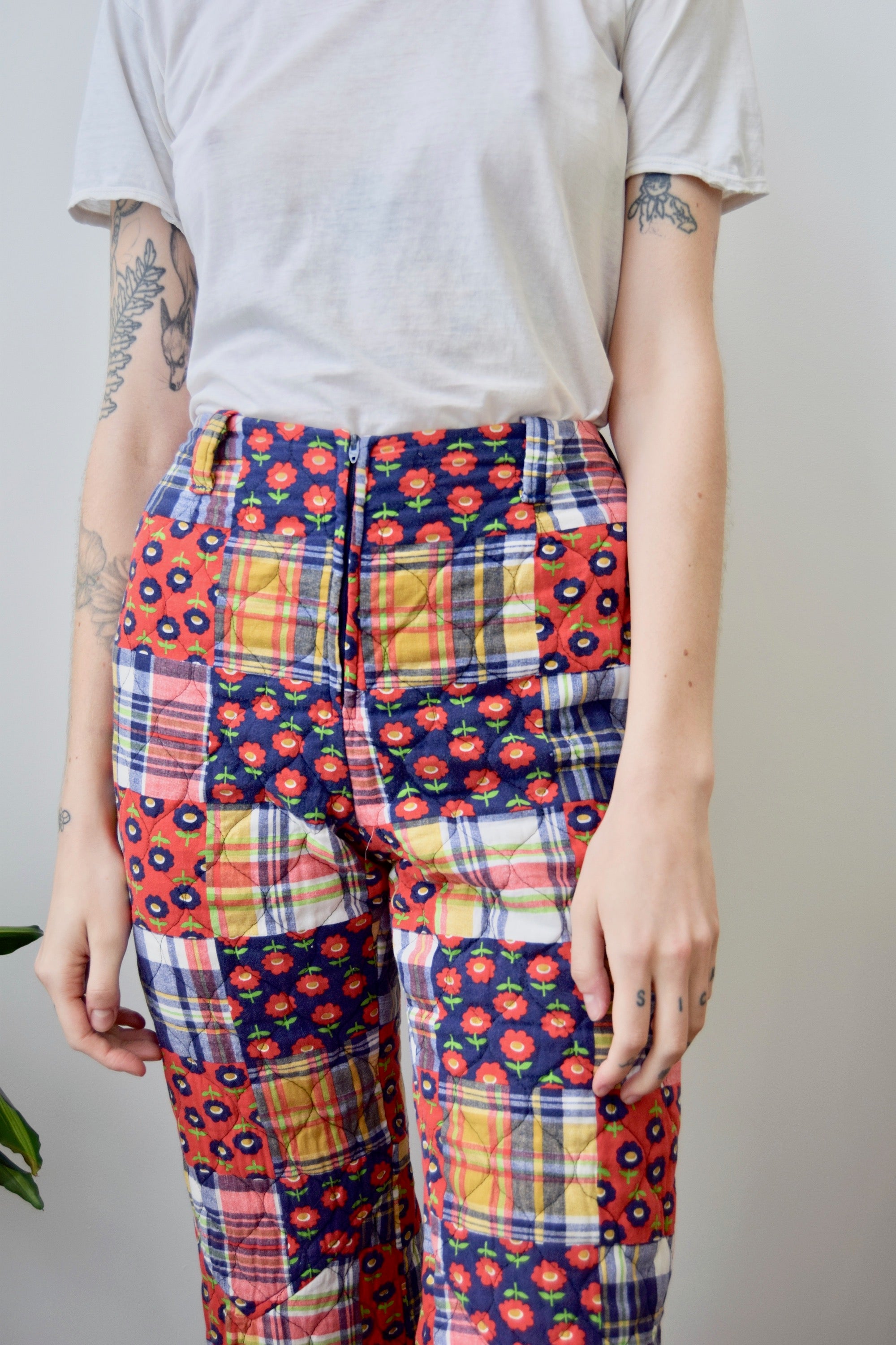 Seventies Quilted Patchwork Pants
