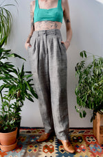 Linen Houndstooth Pants