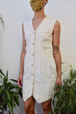 Ivory Silk Button Up Dress