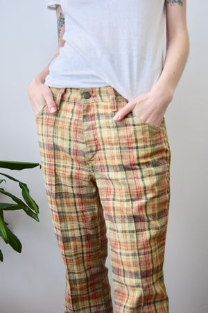 Seventies Levi's Woven Plaid Bell Bottoms