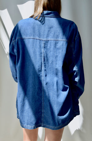 90's Medium Wash Denim Chore Jacket