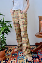 Seventies Levi's Woven Plaid Bell Bottoms