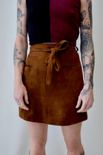 Seventies Suede Wrap Skirt