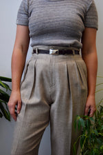 Belted Pleated Trousers