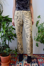 Silk Beige Bandana Trousers