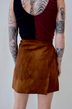 Seventies Suede Wrap Skirt