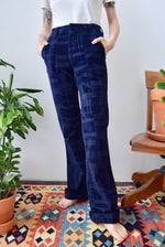 Seventies Midnight Velvet Cord Trousers