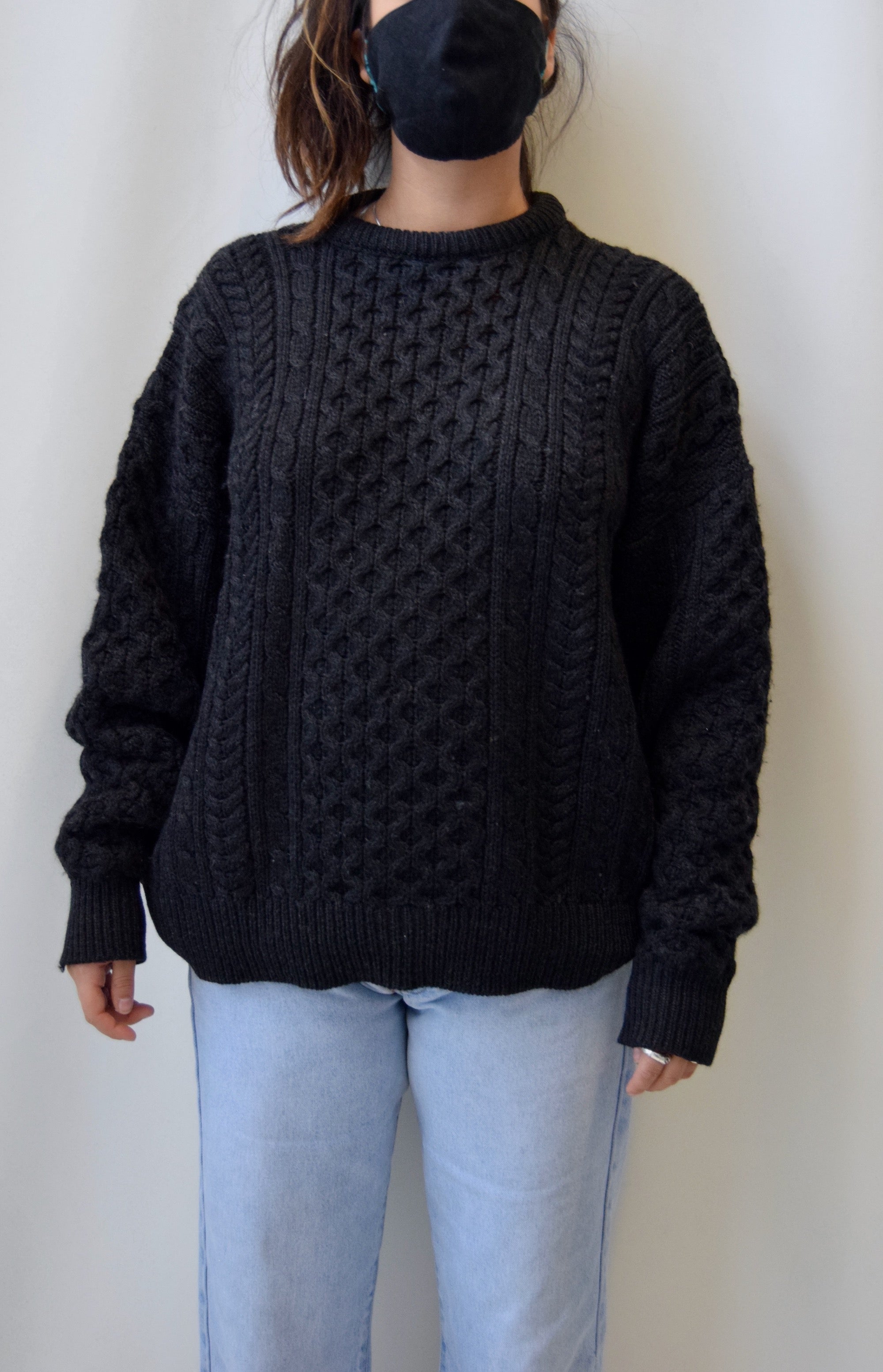 Charcoal Irish Knit