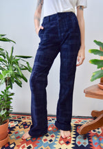 Seventies Midnight Velvet Cord Trousers