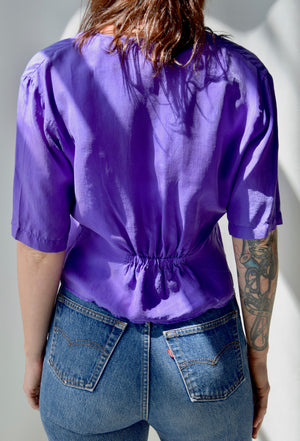 Royal Purple Silk Top