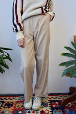 Tan Plaid Wool Pants