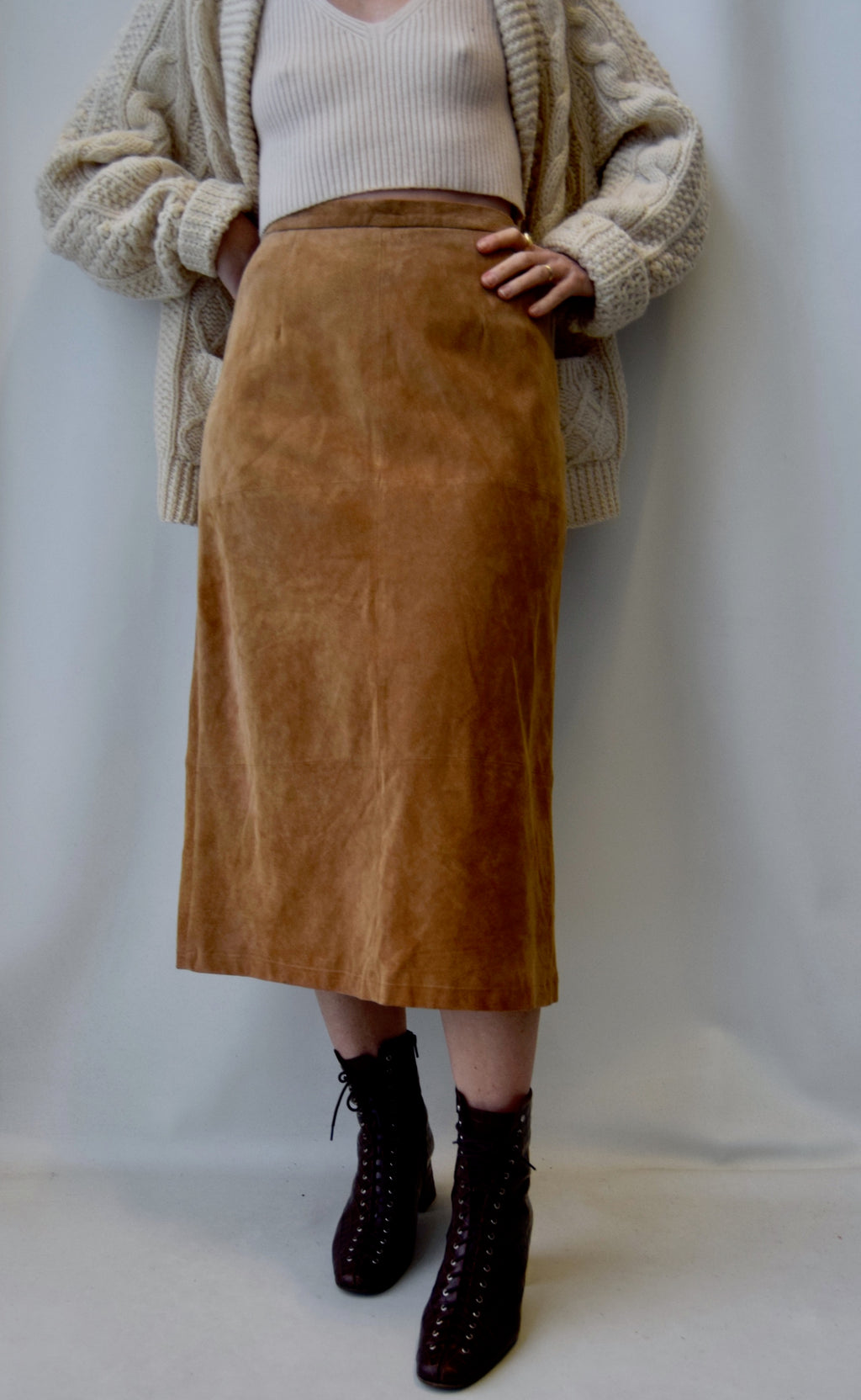 Tan Suede Skirt