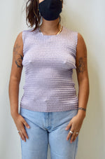 Lavender Crinkle Tank Top
