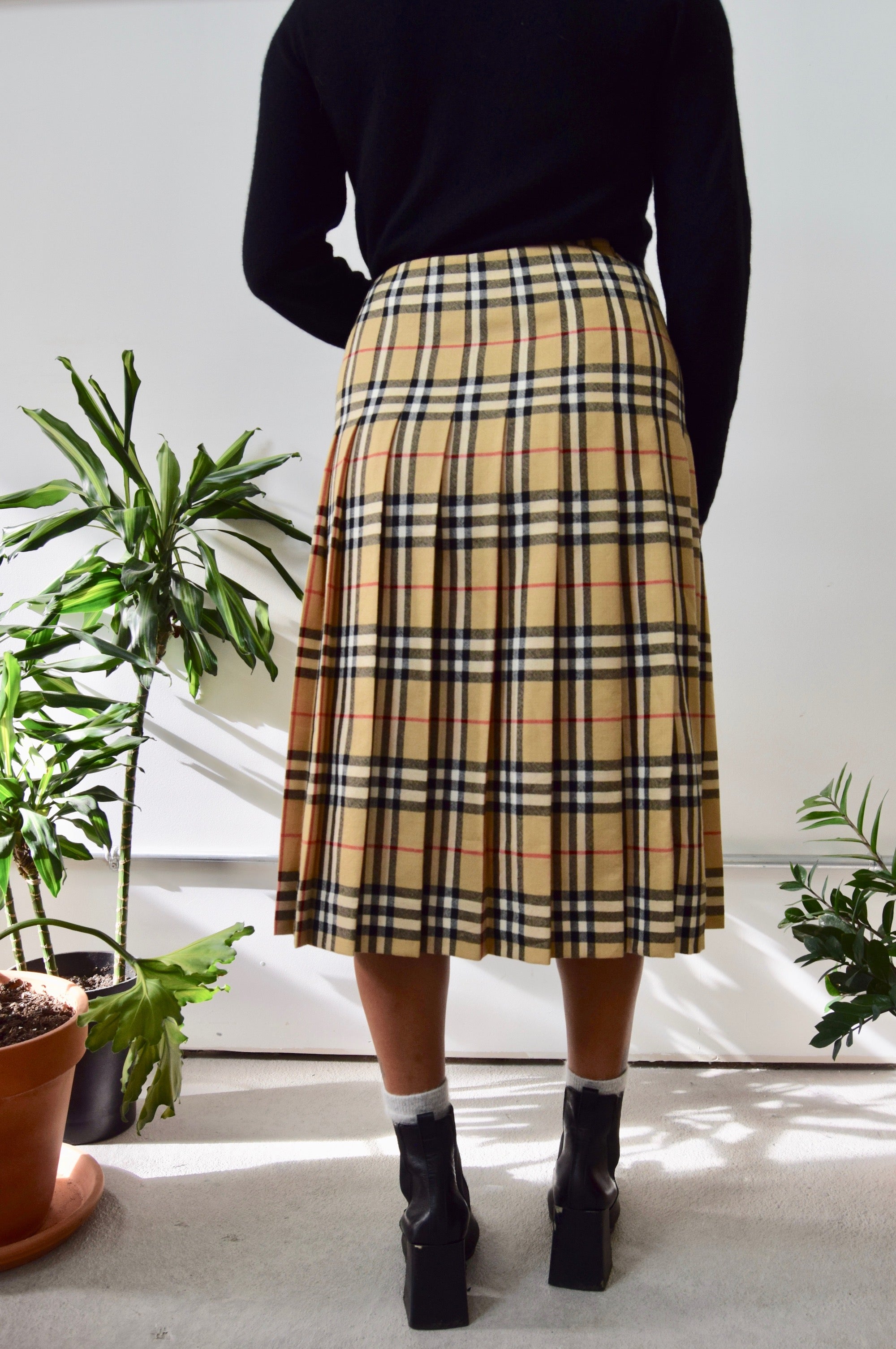 Vintage Burberry Kilt Skirt