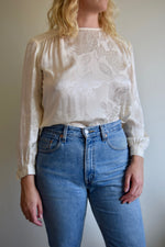 Vintage Miss V Valentino Silk Cream Blouse