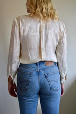 Vintage Miss V Valentino Silk Cream Blouse