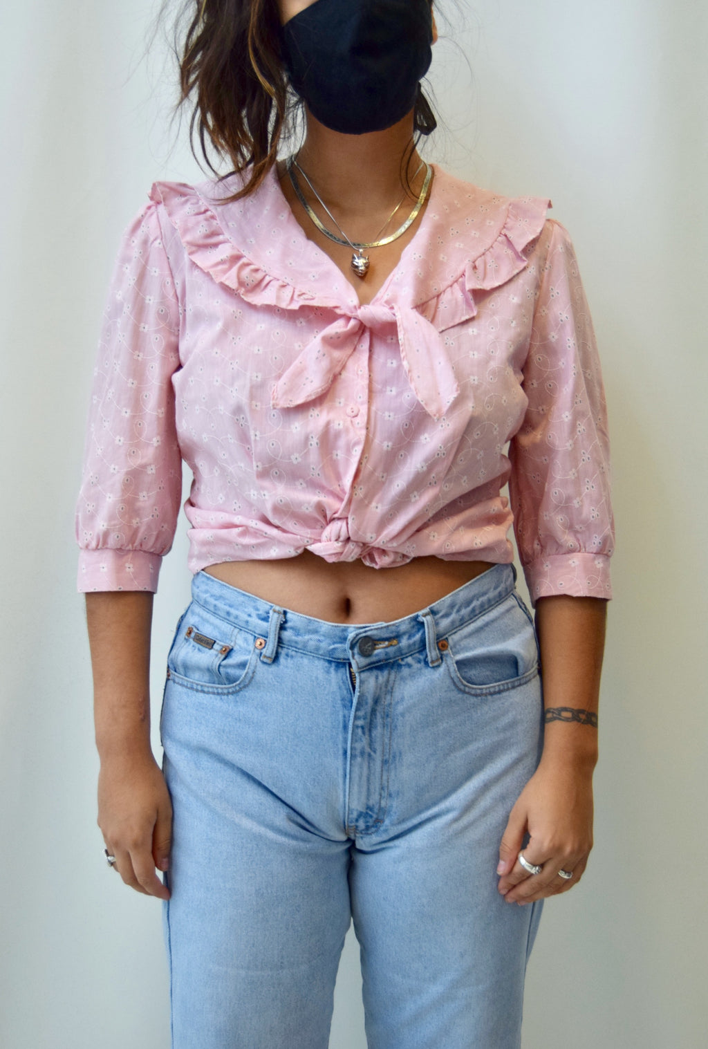 Pretty Pink Collared Top