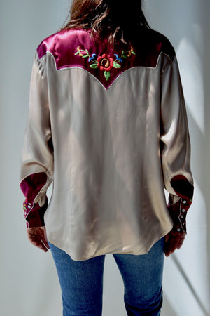 1950's Satin Embroidered Western