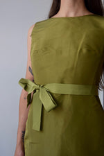 Ports 1961 Moss Green Silk Dress