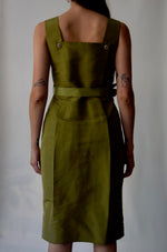 Ports 1961 Moss Green Silk Dress