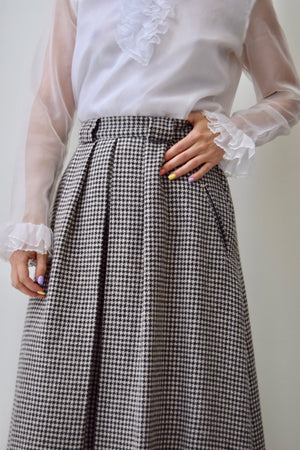 Ralph Lauren Houndstooth Wool Skirt