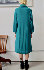 Emerald Balloon Sleeve Dress