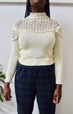 High Neck Crochet Knit